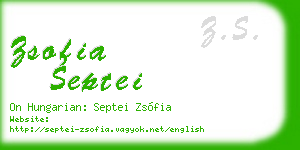 zsofia septei business card