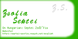 zsofia septei business card